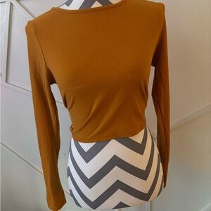 Crop mustard Long sleeve